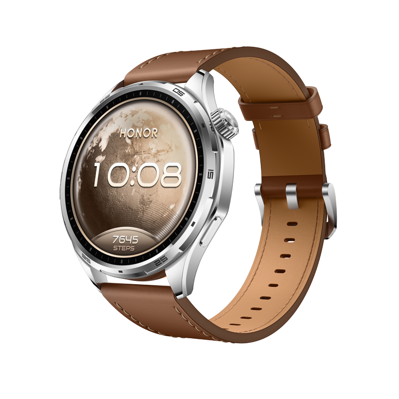 HONOR Watch 6, Autonomie 35 Jours – Twilight Brown (Bracelet cuir)