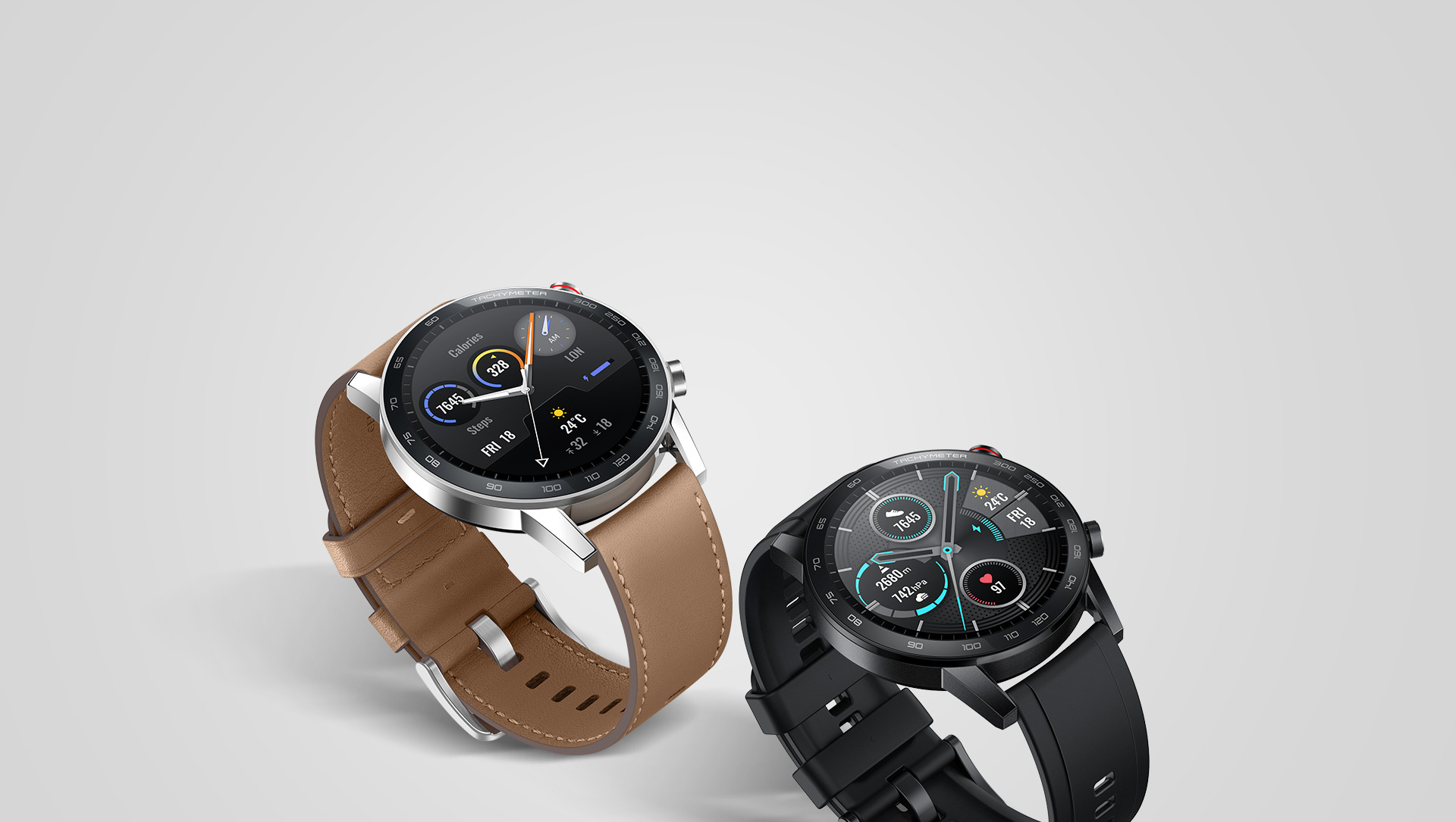 La custodia di HONOR MagicWatch 2 46mm è realizzata in raffinato acciaio inossidabile 316L
