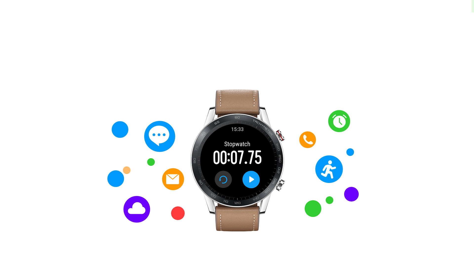 HONOR MagicWatch 2 può controllare l'app meteo, impostare la sveglia o avviare il timer del cronometro