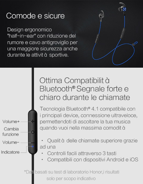 Acquista HONOR Sport Bluetooth Earphone | Prezzo \u0026 Offerta | HONOR IT