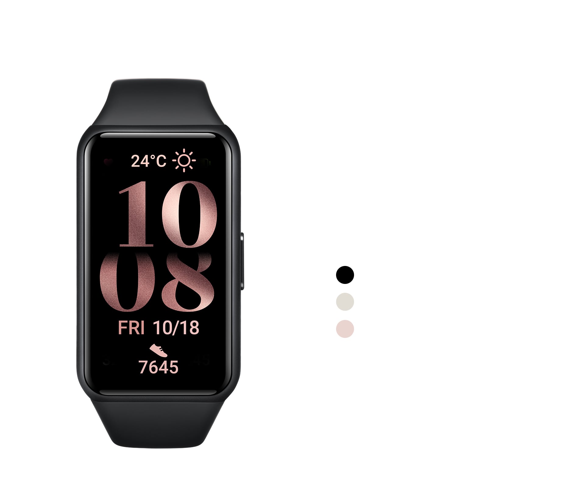 HONOR Band 6 is available in Meteorite Black, Sandstone Grey and Coral Pink